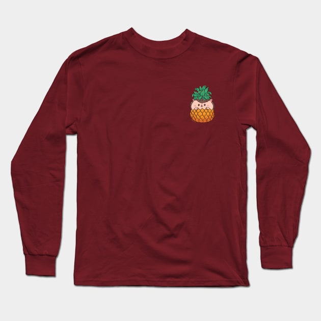 Hedgehog pineapple Long Sleeve T-Shirt by himsucipta